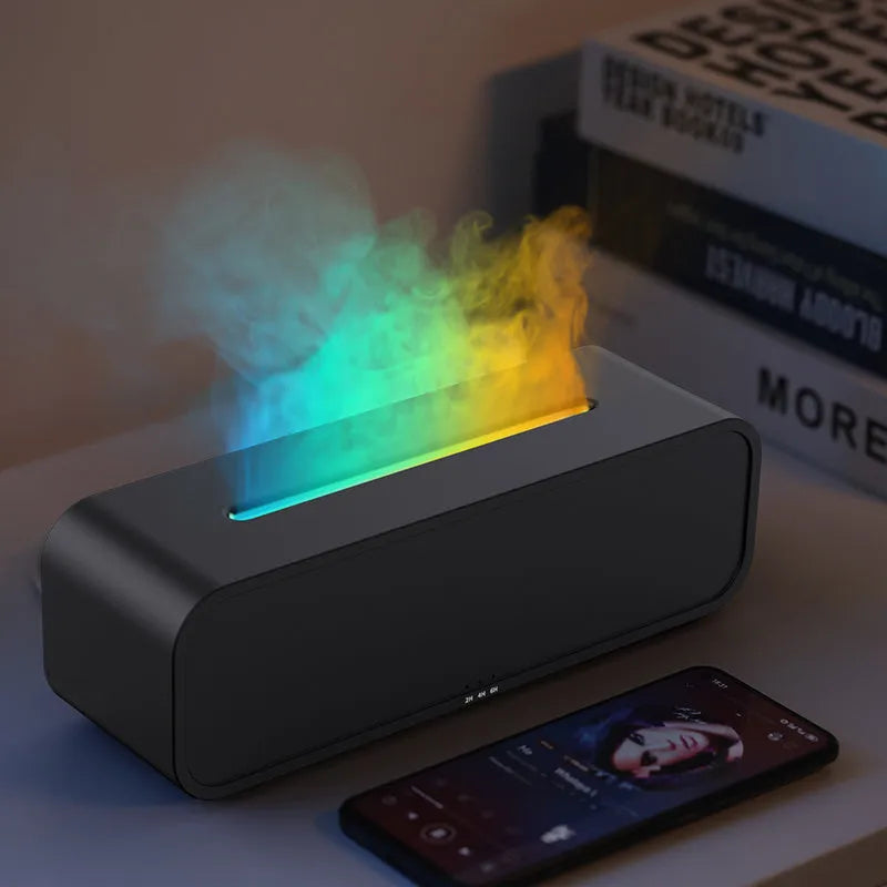 2024 USB aroma diffuser with remote control and colour-changing light in black and white options
