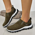 Men's round head thin slip-on casual shoes in grey, shown with PU upper and rubber sole.