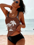 Tangini women's split bikini set in polyester fabric available in multiple colours and loose European sizes