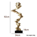 Modern abstract still life decorative ornament in plastic and resin with minimalist design