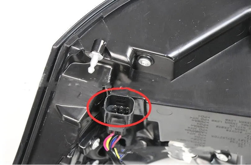 Pair of LED car brake light assemblies for rear bumper replacement on 2014-2020 vehicles.