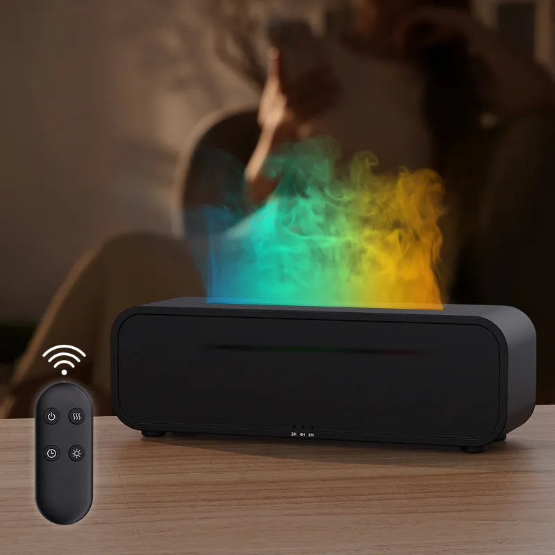 2024 USB aroma diffuser with remote control and colour-changing light in black and white options