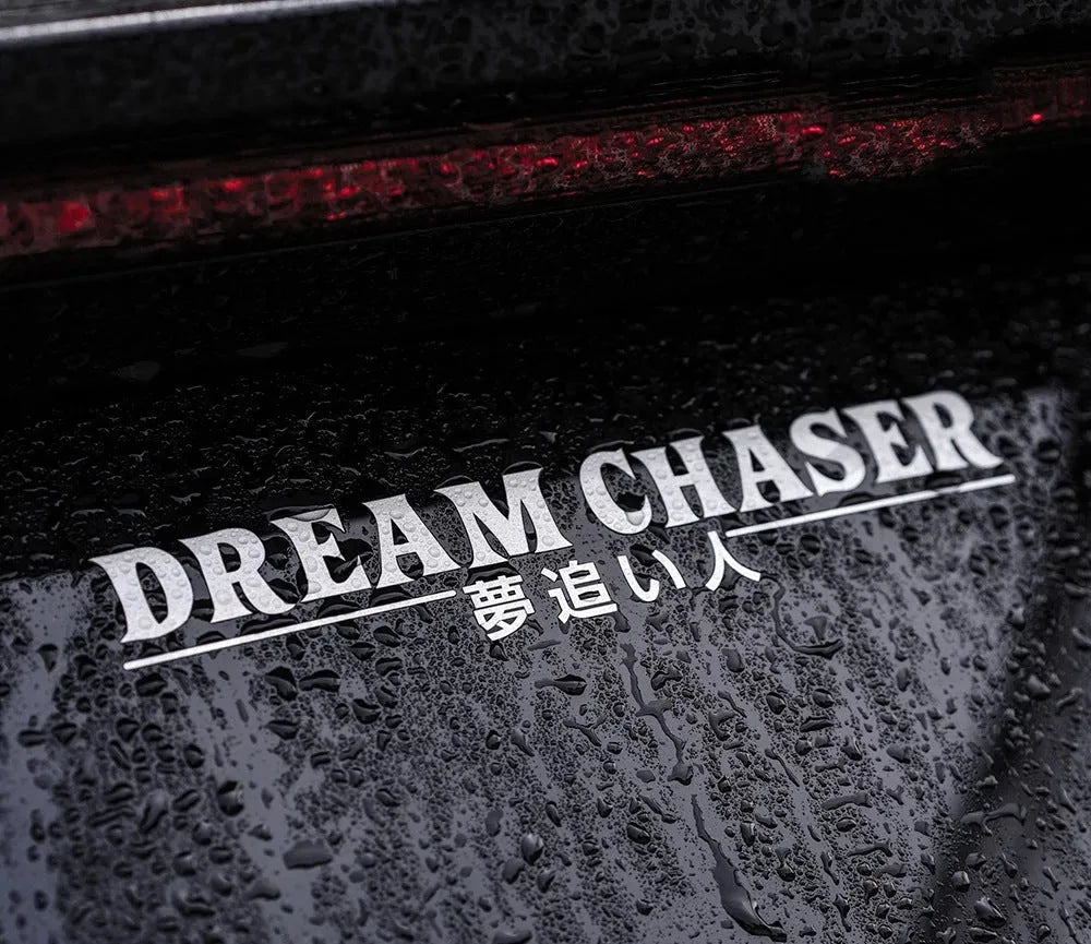 Chinese dream chaser car sticker 40x7cm PET vinyl decal in multiple colours