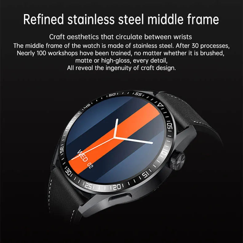 GS3 Max smartwatch in black or silver on wrist, showing health stats on 1.35-inch IPS screen