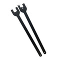 Land Rover fan wrench set with 36mm and 40mm alloy steel spanners on a workbench