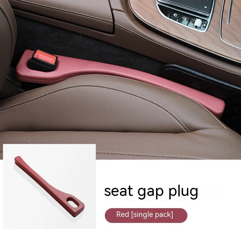 Polyurethane car seat gap filler strips in black, brown, red, and beige colours