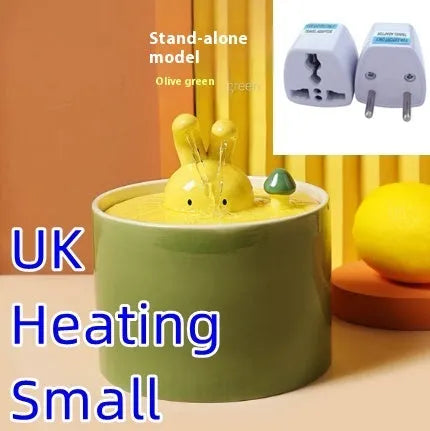 Ceramic automatic circulating water dispenser for cats and dogs with USB power