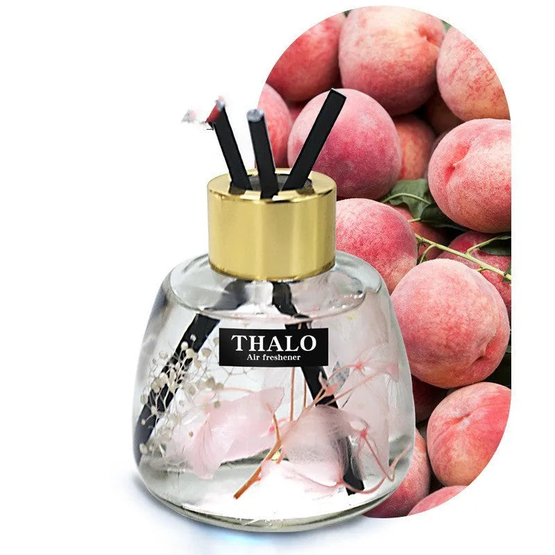 Glass car perfume ornament bottle with loose incense in six scent options