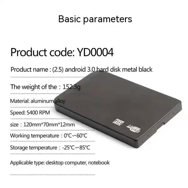 USB 3.0 solid state external hard drive in a metal case, shown in black, blue, red, and silver colour options.