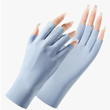 Women's thin ice silk summer gloves with UPF50 rating in various colour options