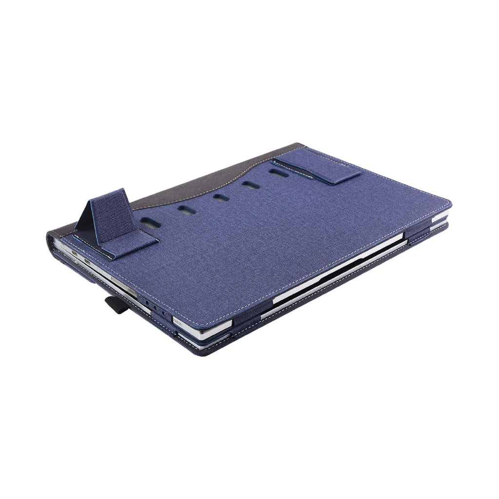 Black imitation leather laptop protective sleeve with Chinese style design for Microsoft Laptop6
