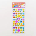 Cartoon three-dimensional bubble sticker featuring an alpaca design on a white background