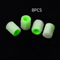 Rubber luminous car valve cap with reinforced valve, shown next to a 16x12 mm measurement graphic.