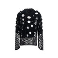 Black men's hooded sweater with pearl decoration and loose fit for spring