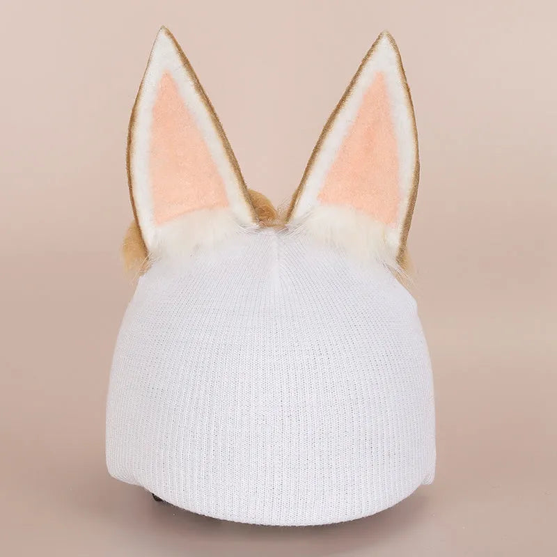 Plush fabric cartoon design helmet cover for motorcycle helmet decoration in medium size