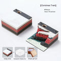 3D sticky notes pad with Christmas Train design showing Qingshui Temple paper carving artwork