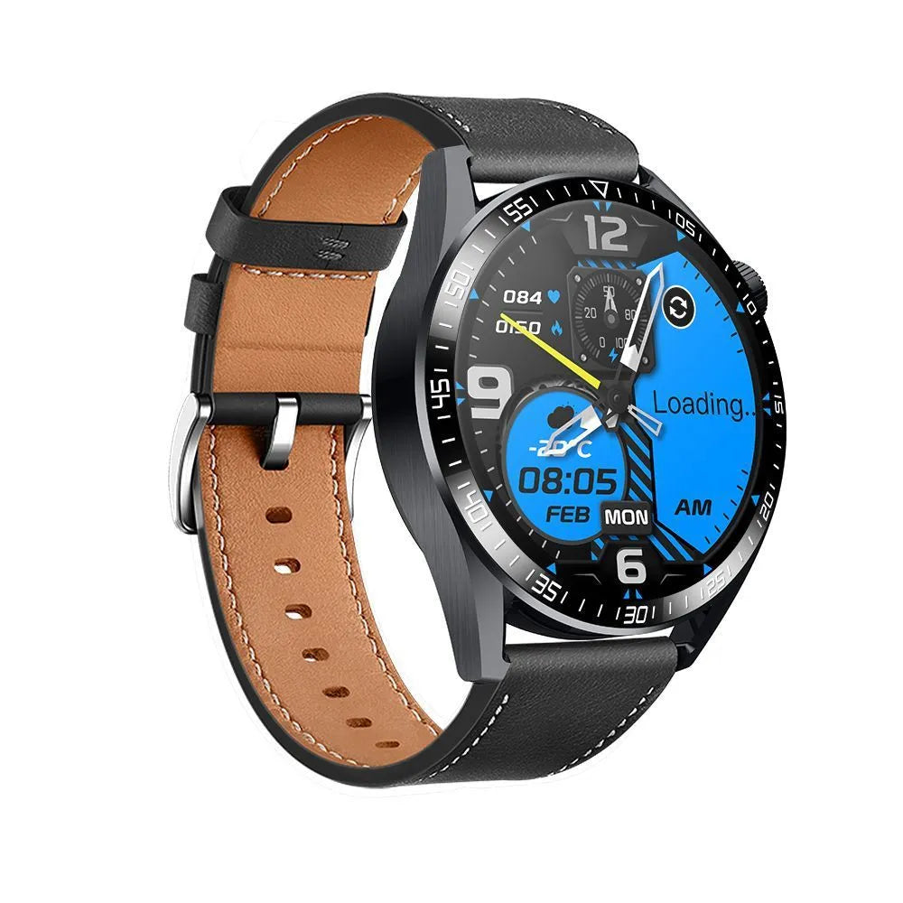 GS3 Max smartwatch in black or silver on wrist, showing health stats on 1.35-inch IPS screen