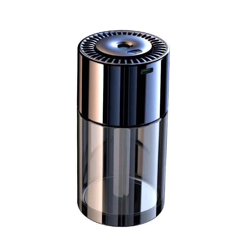 USB plug-in AI intelligent spray perfume humidifier with glass seat in Classic Ocean colour.