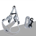 Adjustable dog and cat harness with breathable mesh panels and metal ring attachment