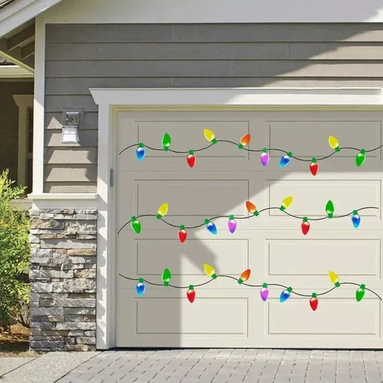 Christmas magnetic light bulb reflective set with 24 bulbs and 12 wires for car and refrigerator decoration