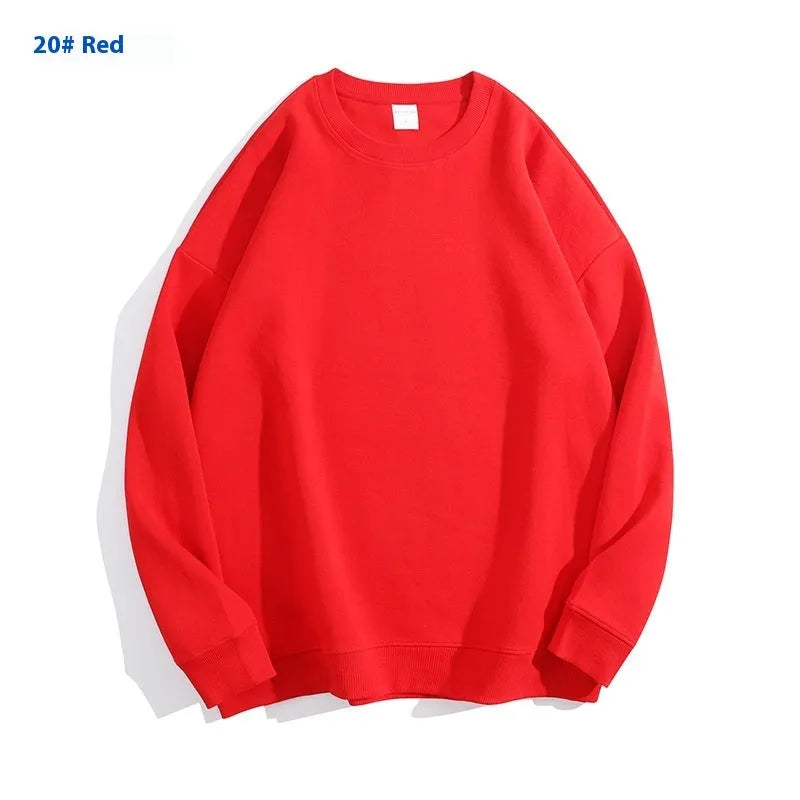 Cotton off shoulder loose pullover sweater in a solid colour with round neck and long sleeves.