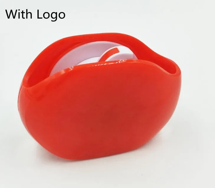 Automatic earphone cable retractor winder in a compact plastic storage box.