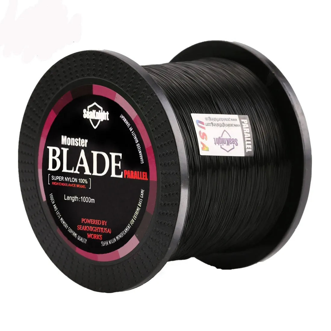 Seaknight 1000 nylon fishing line spool in multiple diameters and colours