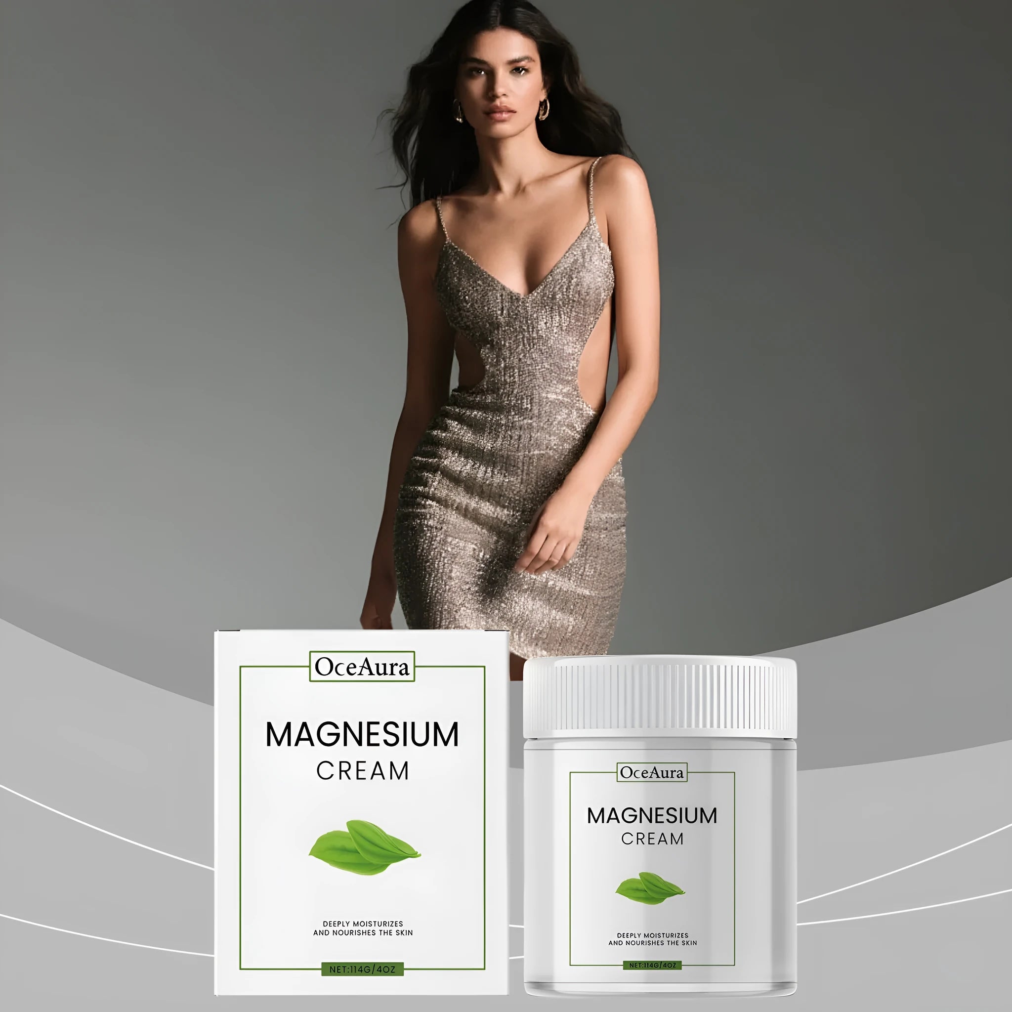 Body magnesium cream 114g with coconut oil and shea butter for soothing and moisturising