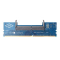 DDR4 laptop to desktop memory adapter card showing SODIMM and DIMM connectors.
