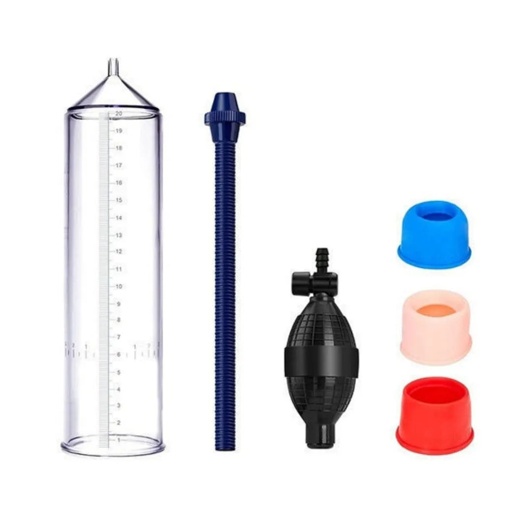 Male minimalist home exercise machine silicone cover accessory with plastic valve and components