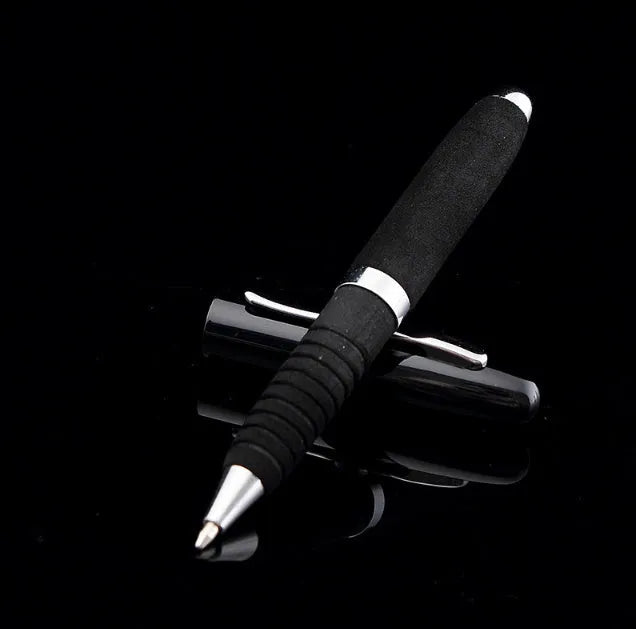 EVA metal cap mini ballpoint pen with 1.0mm tip in compact 112mm size