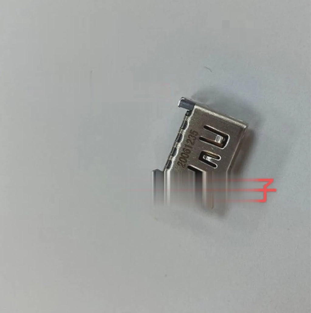 Silver metal HDMI interface socket component for game console accessories and electronic repairs