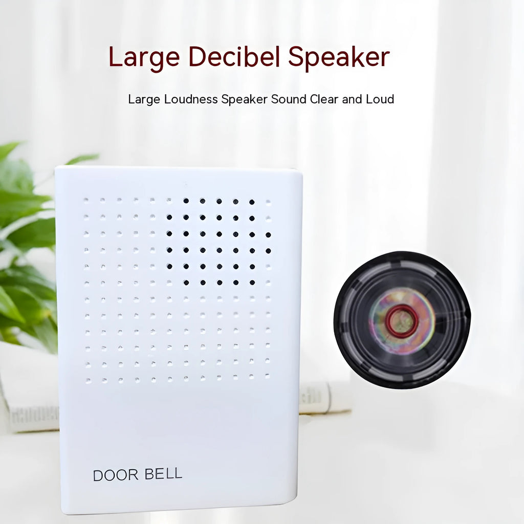 White wired doorbell 87x62x23mm with battery-mounted dingdong design for hotel and home access control