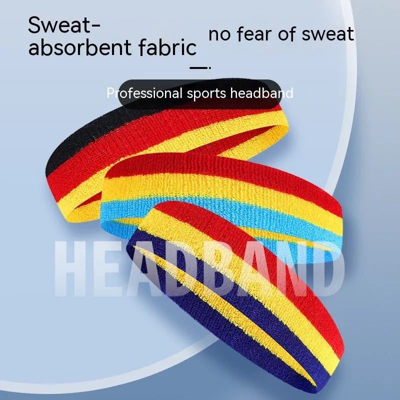 Adult sports headband in multiple colour combinations measuring 5.5 by 20 cm