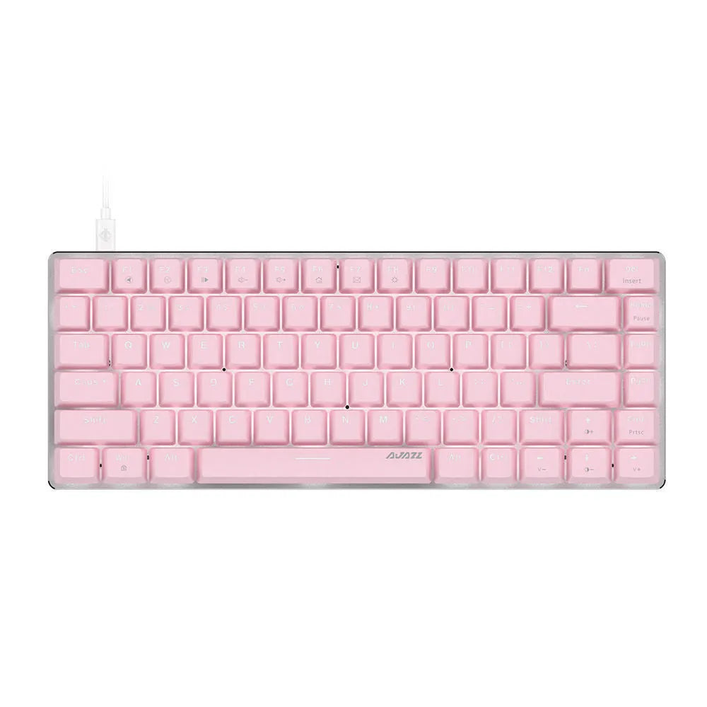 82-key metal mechanical keyboard with white backlight illumination for laptop gaming