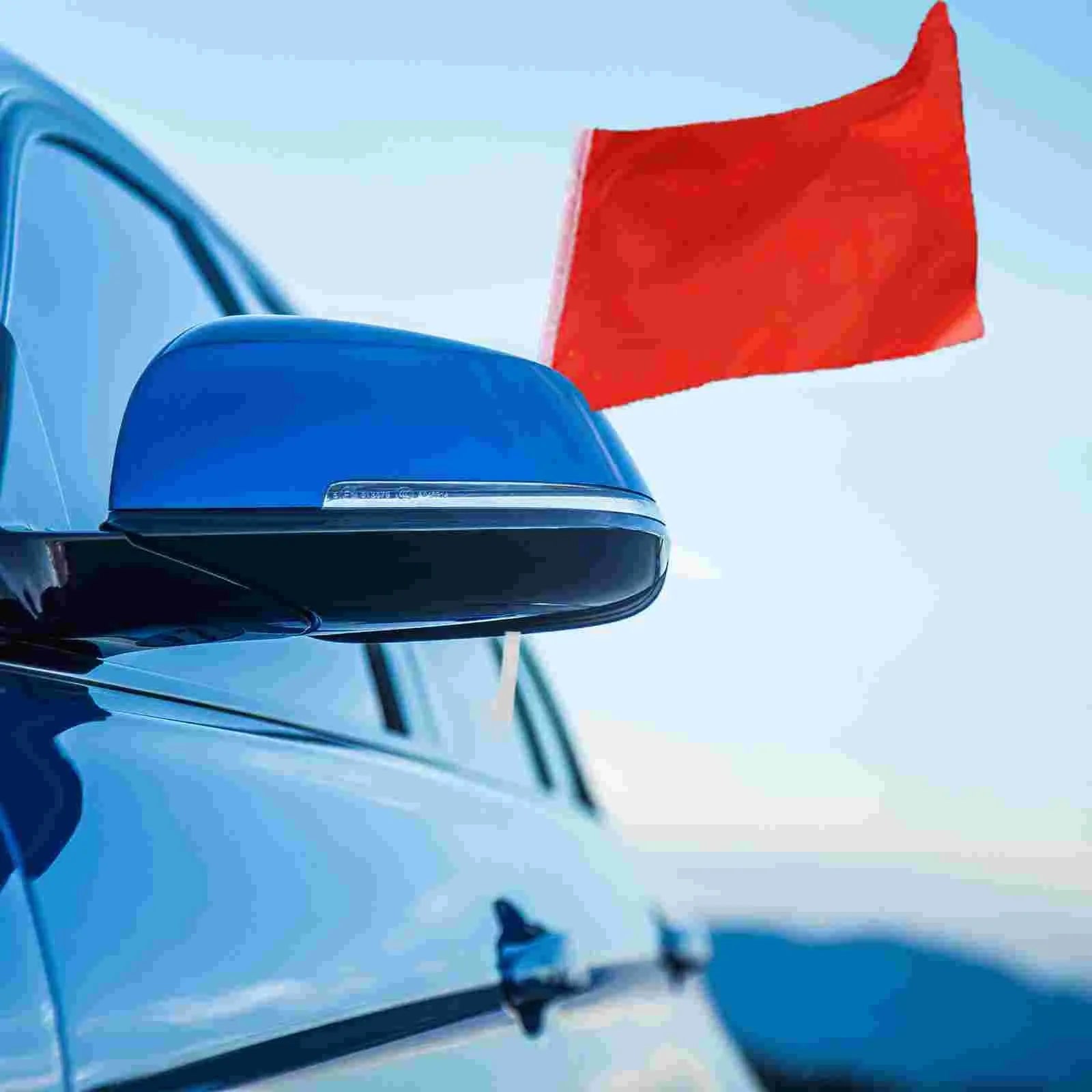 White PP plastic car window flag bracket set with 10 flag poles for vehicle display