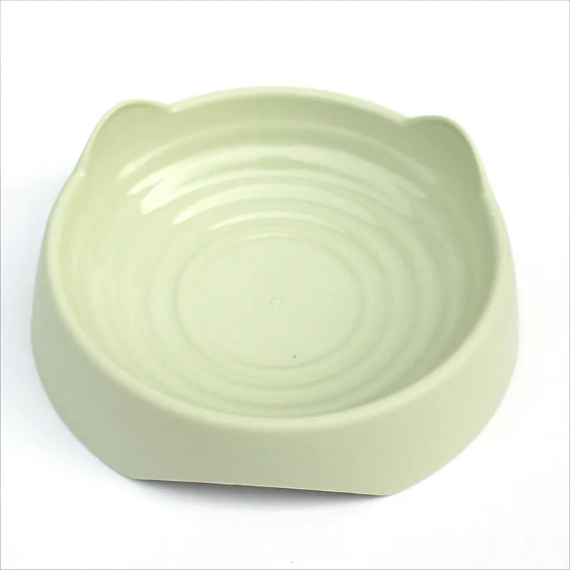 Ceramic dog slow feeder bowl with puzzle maze pattern in blue, green, or pink colours