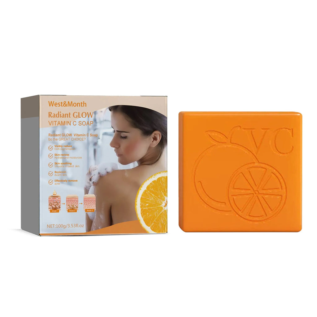 A 100g whitening vitamin body care cleaning soap bar with kojic acid and botanical extracts