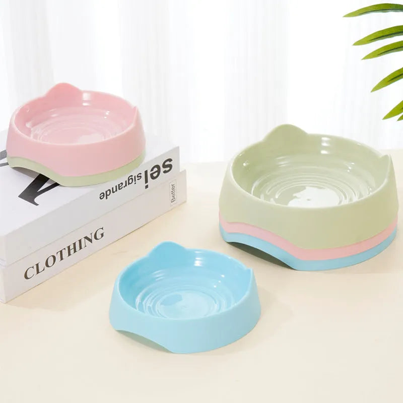 Ceramic dog slow feeder bowl with puzzle maze pattern in blue, green, or pink colours