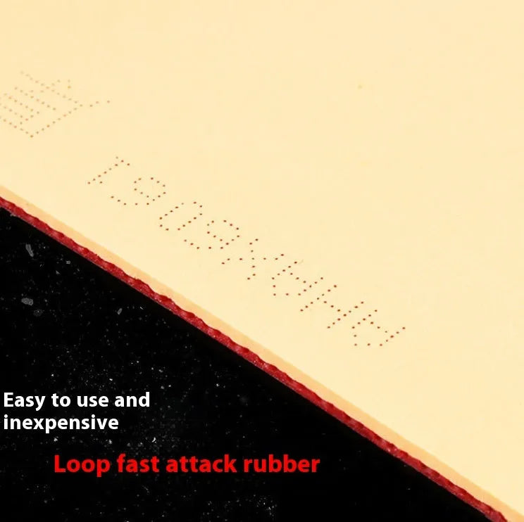 Fast Attack Sticky Classic-50 table tennis racket with red anti-rubber on a wooden blade.