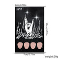 Simple black French style almond shape press-on nails 24-piece set J049