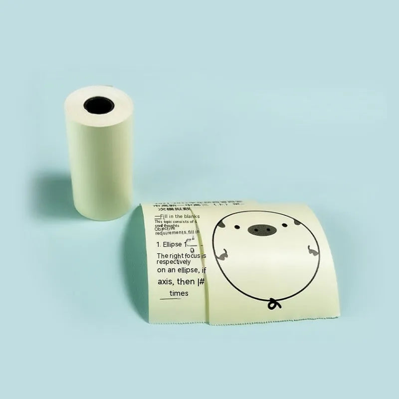 Box containing three rolls of 57mm by 30 metre pink and yellow blue thermal printing paper.