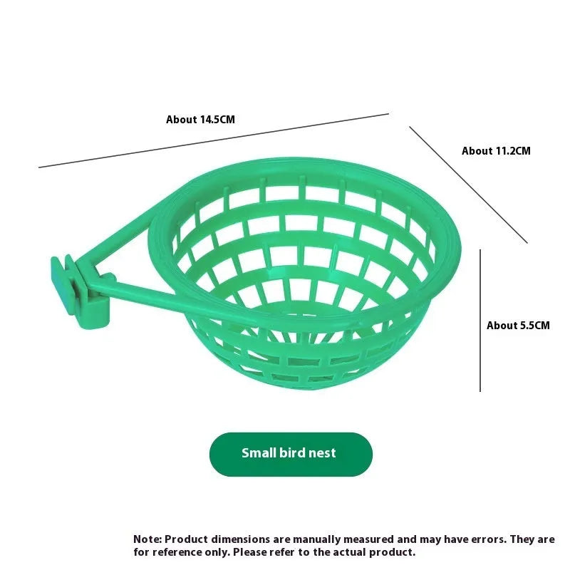 Plastic bird nest in green large style with splittable design for easy cleaning, suitable for pet birds