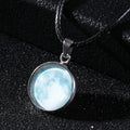 Christmas moon night sky luminous alloy pendant necklace with constellation design on adjustable chain