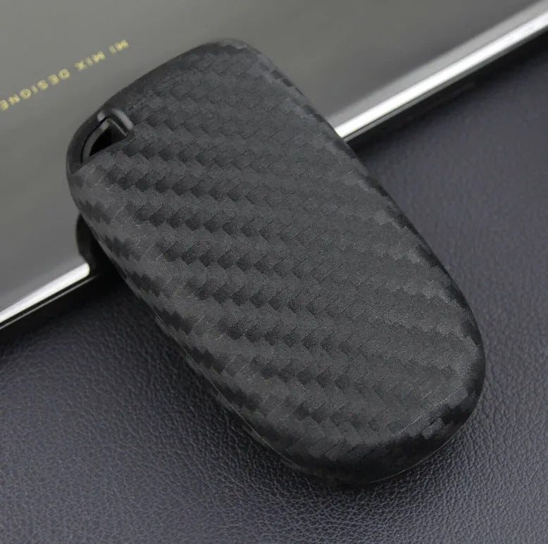 Carbon fibre silicone car key case for Dodge Chrysler Fiat remote key protection