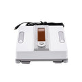 White electric window cleaning robot for high-rise automated glass washing with app control