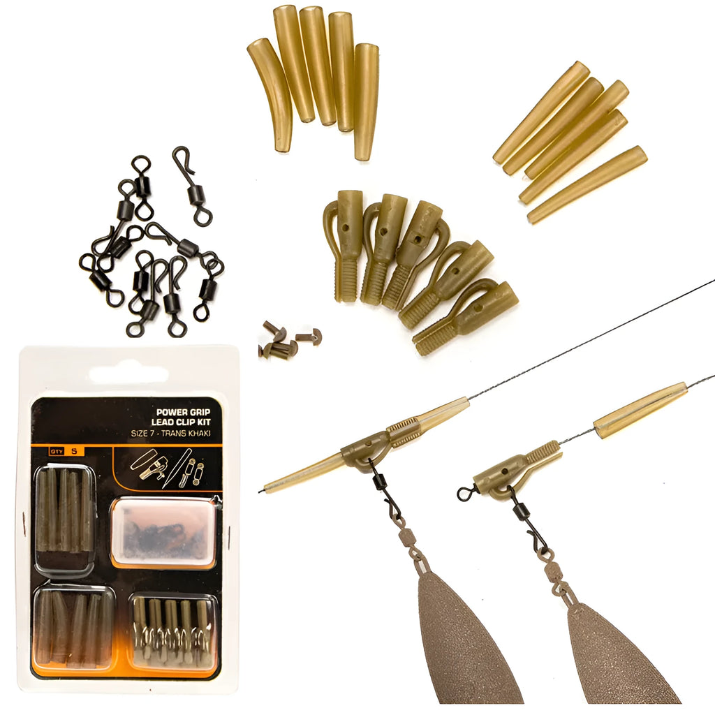Tobly European carp fishing accessory set with 30 pieces including anti-winding pipes and threaded hoses