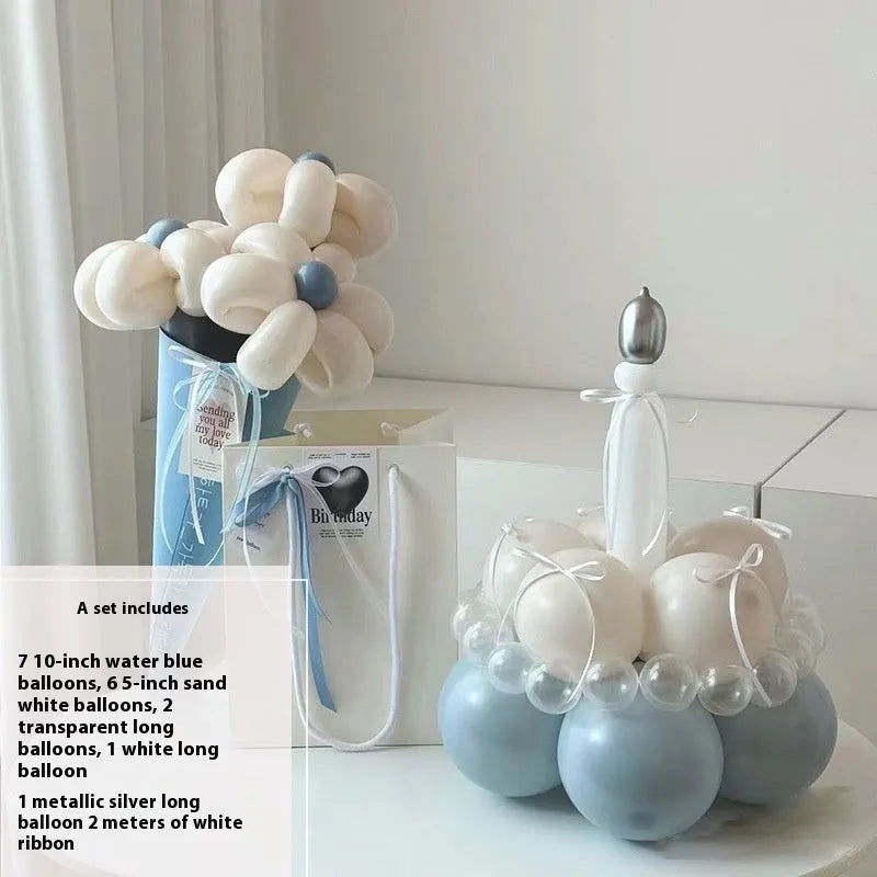 Balloon bouquet DIY decoration set with round shapes for cake centrepieces