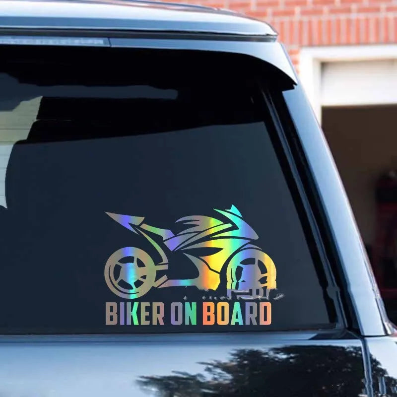 Motorcycle car reflective safety sticker in PET material showing colour options