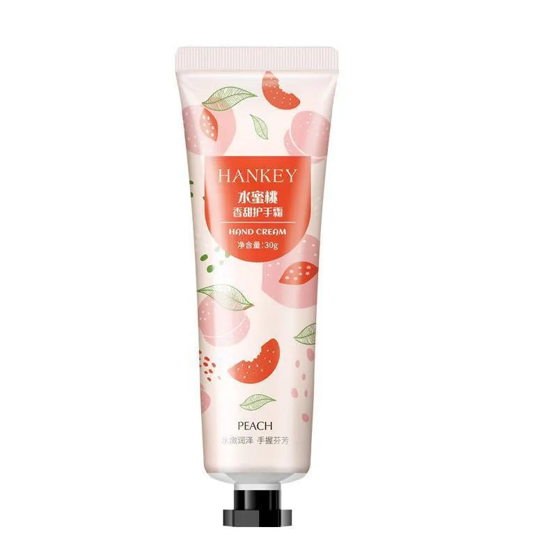 30g tube of fruit-scented hand cream for moisturising dry hands
